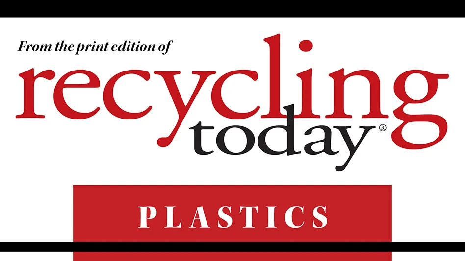 Recycling Today "Plastics" department header.