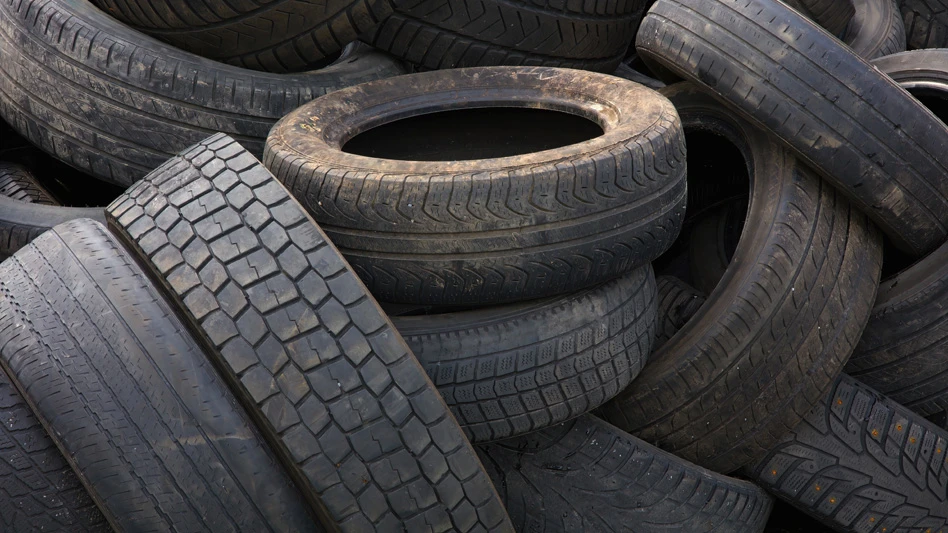 pile of scrap tires